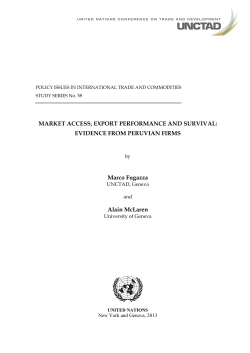 Market access, export performance and survival: Evidence
