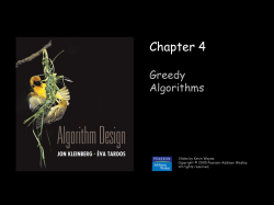 Greedy: interval scheduling