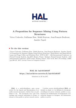 A Proposition for Sequence Mining Using Pattern Structures