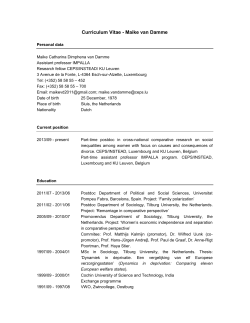 Curriculum Vitae - Maike van Damme