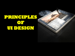 Principles Of UI Design