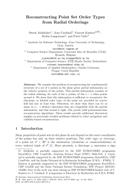Reconstructing Point Set Order Types from Radial
