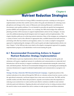 Nutrient Reduction Strategies - Minnesota Pollution Control Agency