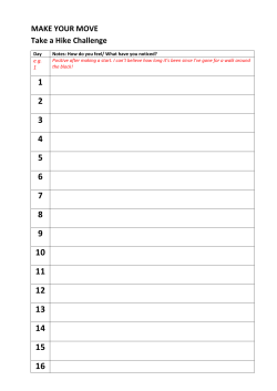 MAKE YOUR MOVE Take a Hike Challenge