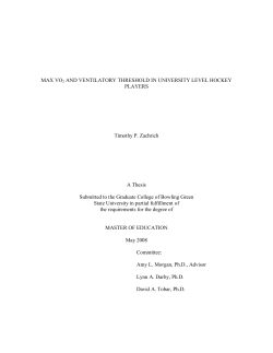 Max VO2 and Ventilatory Threshold in University