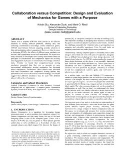 Collaboration versus Competition: Design and Evaluation of