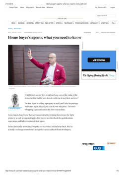 Home buyer`s agents: what you need to know