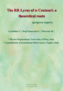 The RR Lyrae of W Centauri: a theoretical route a progress report