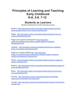 Principles of Learning and Teaching Early Childhood K-6, 5-9
