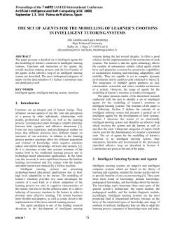 the set of agents for the modelling of learner`s emotions in intelligent