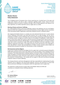 Modern Slavery Policy Statement