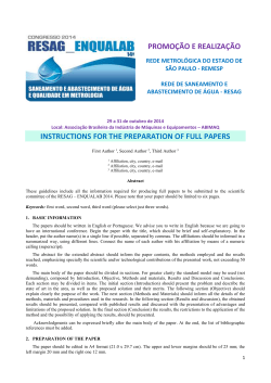 instructions for the preparation of full papers