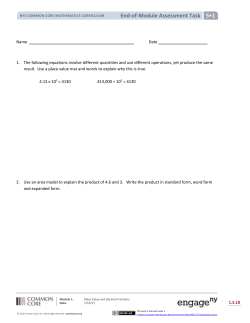End-of-Module Assessment Task