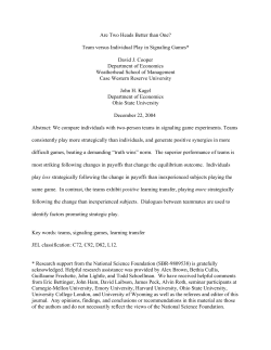 Are Two Heads Better than One? Team versus Individual Play in