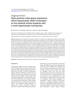 Does previous video game experience affect laparoscopic skills