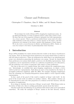 Closure and Preferences