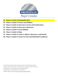 Player`s Guides - HeroClix Rules