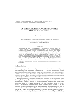 on the number of accepting states of finite automata