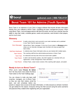 Bonzi Team 101 for Admins (Youth Sports)