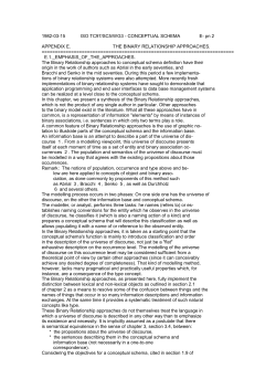 Appendix E. THE BINARY RELATIONSHIP APPROACHES