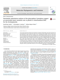 Nucleotide substitution analyses of the glaucophyte Cyanophora