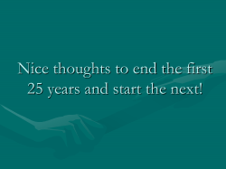 Nice thoughts to end a week and begin a new one