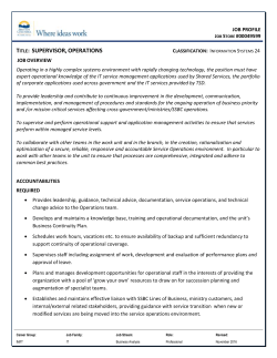 Senior Team Lead, Business Analysis