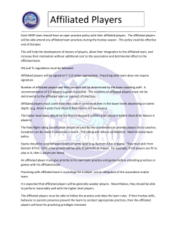 Affiliated players guidelines