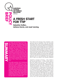 A Fresh Start for TTIP - European Council on Foreign Relations