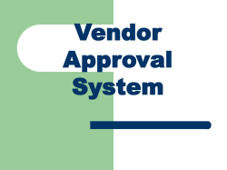 Approval vendors of Annexure D items