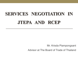 JTEPA, RCEP and Projects Cooperation