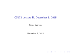 CS173 Lecture B, December 8, 2015