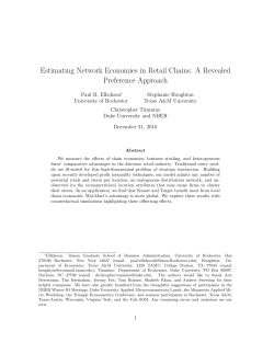 Estimating Network Economies in Retail Chains: A Revealed