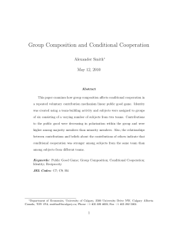 Group Composition and Conditional Cooperation