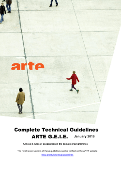 Complete Technical Guidelines ARTE G.E.I.E.