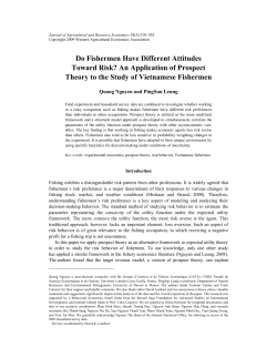Do Fishermen Have Different Attitudes Toward Risk?