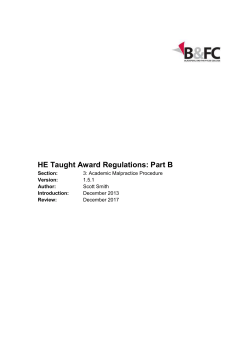 B3 - Academic Malpractice Procedure