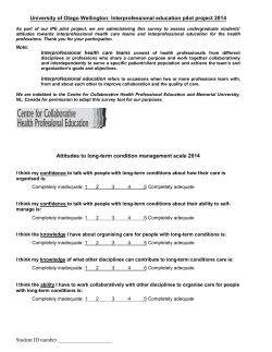 Collaborating for Education and Practice: An Interprofessional