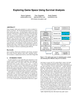 Exploring Game Space Using Survival Analysis