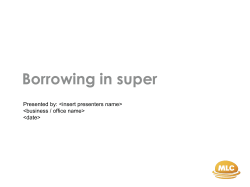 Borrowing in super