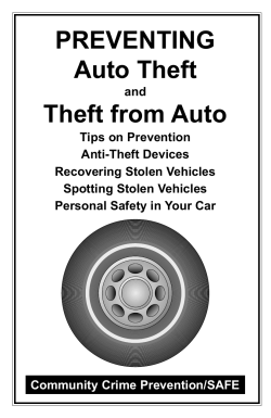 PREVENTING Auto Theft Theft from Auto