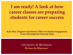 Career Exploration Course Outcomes