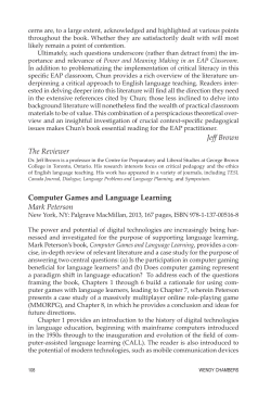 Jeff Brown The Reviewer Computer Games and Language Learning