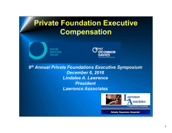 Private Foundation Executive Compensation