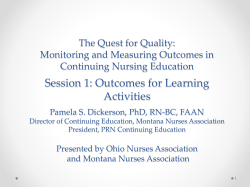The Quest for Quality: Monitoring and Measuring