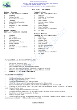 ROYAL TOUCH CATERING SERVICES Blk 2 Lot 2 Topaz St., San