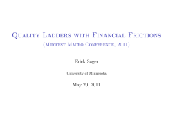 Quality Ladders with Financial Frictions - (Midwest