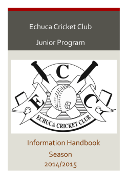 Junior Program - Echuca Cricket Club