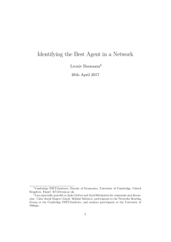 Identifying the Best Agent in a Network