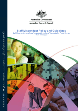The Code of Conduct requires that an APS employee must